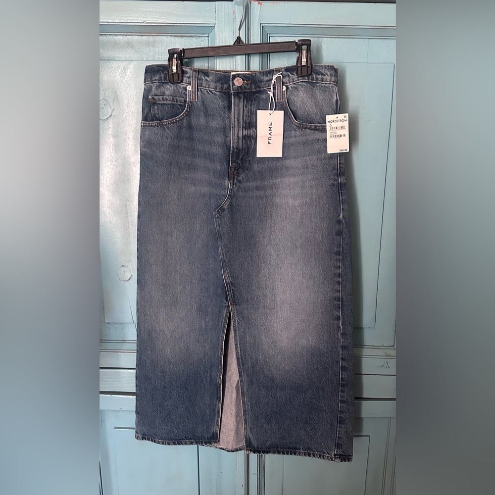 Frame Denim Women's Blue Jeans Skirt